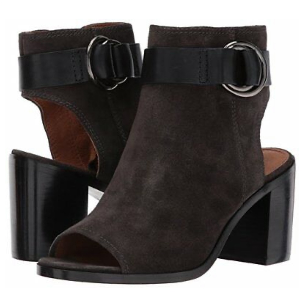 Frye Danica Harness Open Toe Boots